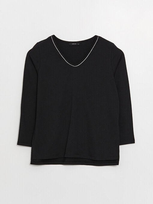 تی شرت آستین بلند زنانه ال سی وایکیکی