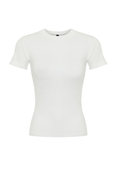 تی شرت آستین کوتاه سفید تی شرت آستین کوتاه زنانه  میلا