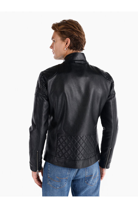 کاپشن چرم مردانه کولینز