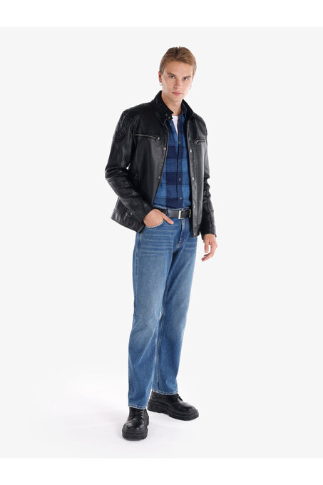 کاپشن چرم مردانه کولینز