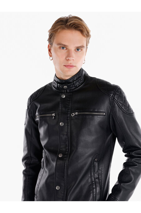 کاپشن چرم مردانه کولینز