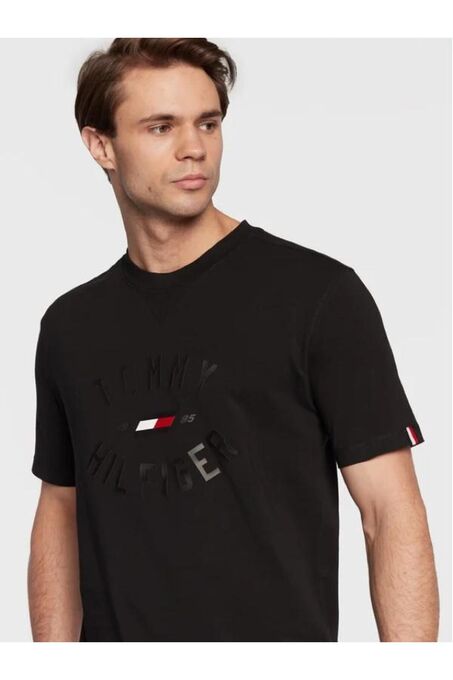 تی شرت آستین کوتاه سیاه تی شرت آستین کوتاه مردانه تامی هیلفیگر