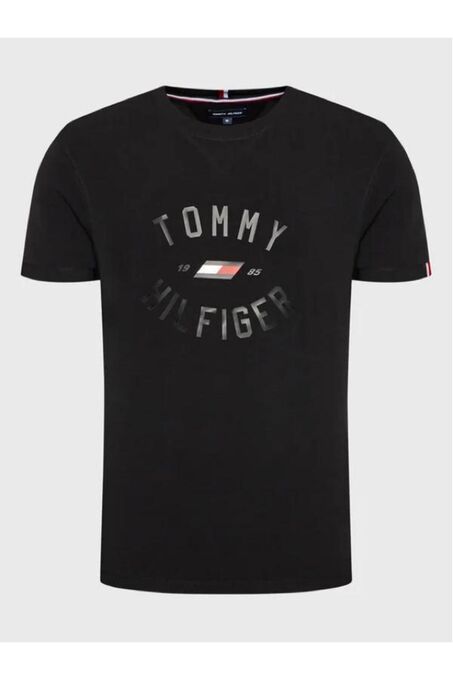 تی شرت آستین کوتاه سیاه تی شرت آستین کوتاه مردانه تامی هیلفیگر