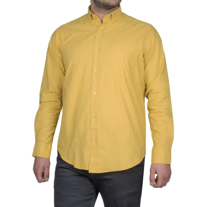 پیراهن آستین بلند زرد پیراهن آستین بلند مردانه وینترهارت