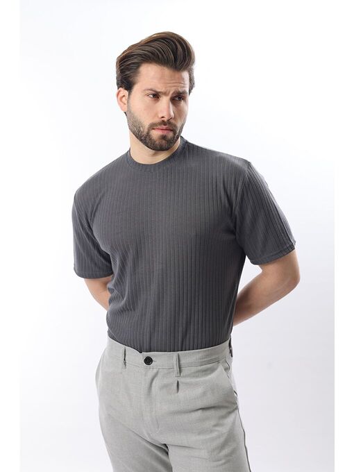 تی شرت آستین کوتاه طوسی تی شرت آستین کوتاه مردانه ال سی وایکیکی