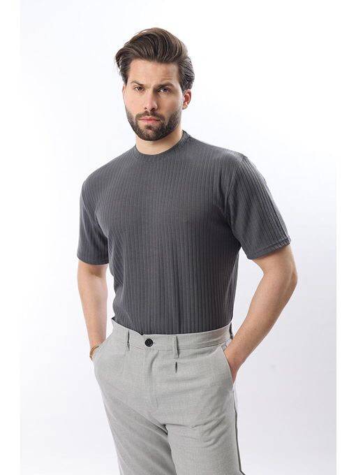 تی شرت آستین کوتاه طوسی تی شرت آستین کوتاه مردانه ال سی وایکیکی