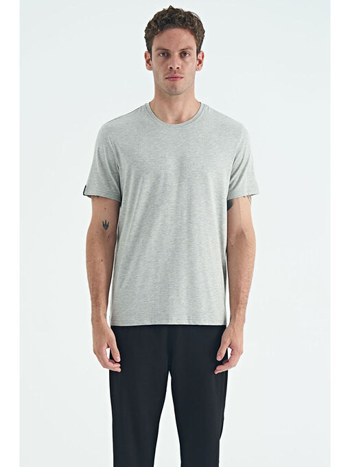 تی شرت آستین کوتاه طوسی تی شرت آستین کوتاه مردانه ال سی وایکیکی