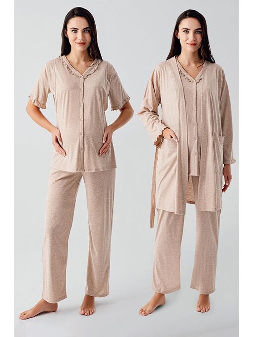 پیراهن بارداری کرم پیراهن بارداری زنانه ال سی وایکیکی