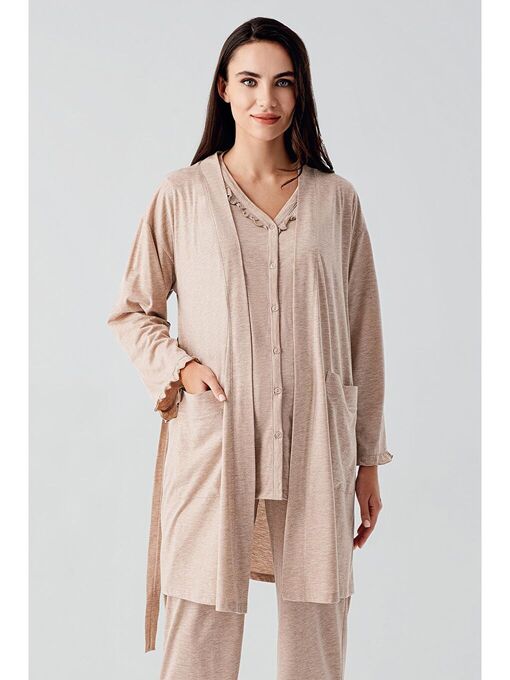 پیراهن بارداری کرم پیراهن بارداری زنانه ال سی وایکیکی