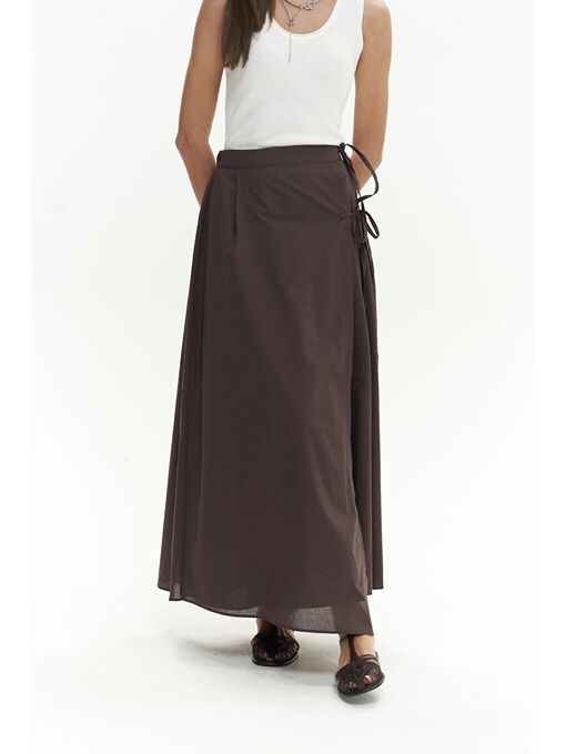 دامن بلند قهوه ای دامن بلند زنانه ال سی وایکیکی