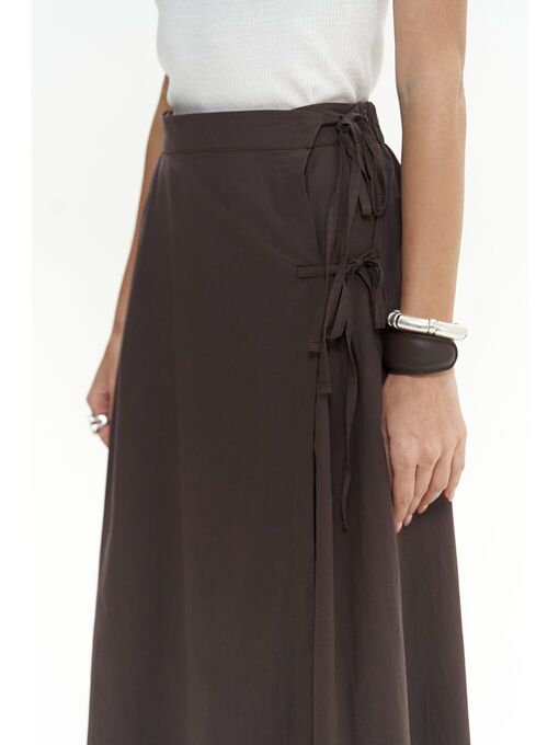 دامن بلند قهوه ای دامن بلند زنانه ال سی وایکیکی