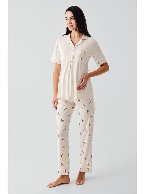 پیراهن بارداری کرم پیراهن بارداری زنانه ال سی وایکیکی