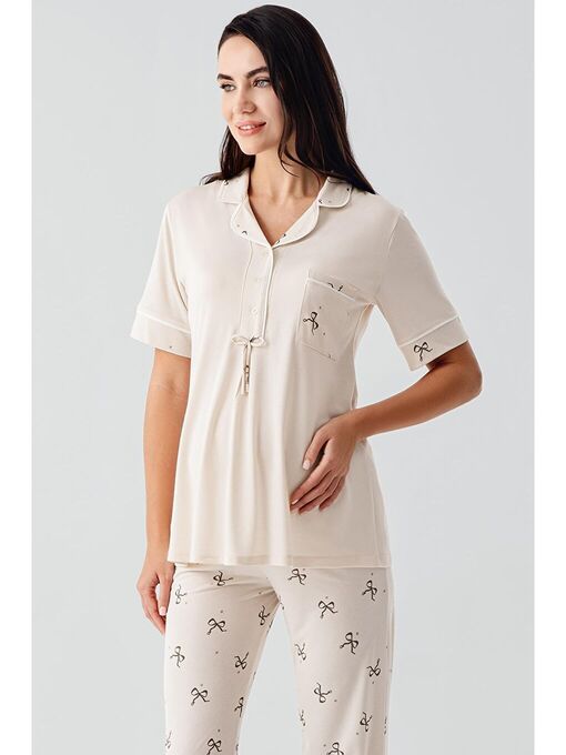 پیراهن بارداری کرم پیراهن بارداری زنانه ال سی وایکیکی