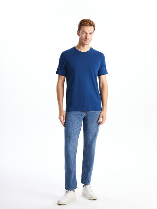 تی شرت آستین کوتاه آبی تی شرت آستین کوتاه مردانه ال سی وایکیکی