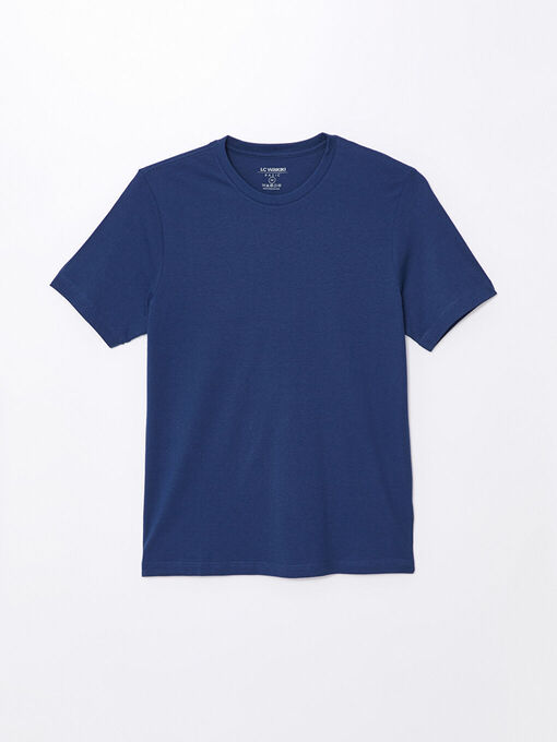 تی شرت آستین کوتاه آبی تی شرت آستین کوتاه مردانه ال سی وایکیکی