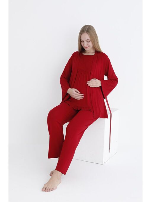 پیراهن بارداری زرشکی پیراهن بارداری زنانه ال سی وایکیکی