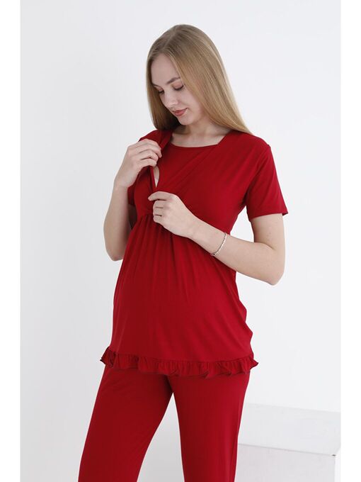 پیراهن بارداری زرشکی پیراهن بارداری زنانه ال سی وایکیکی