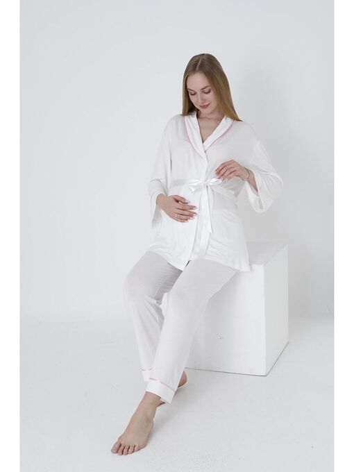 پیراهن بارداری سفید پیراهن بارداری زنانه ال سی وایکیکی