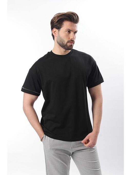 تی شرت آستین کوتاه سیاه تی شرت آستین کوتاه مردانه ال سی وایکیکی