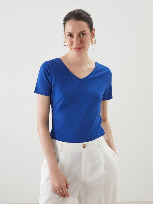 تی شرت آستین کوتاه زنانه ال سی وایکیکی