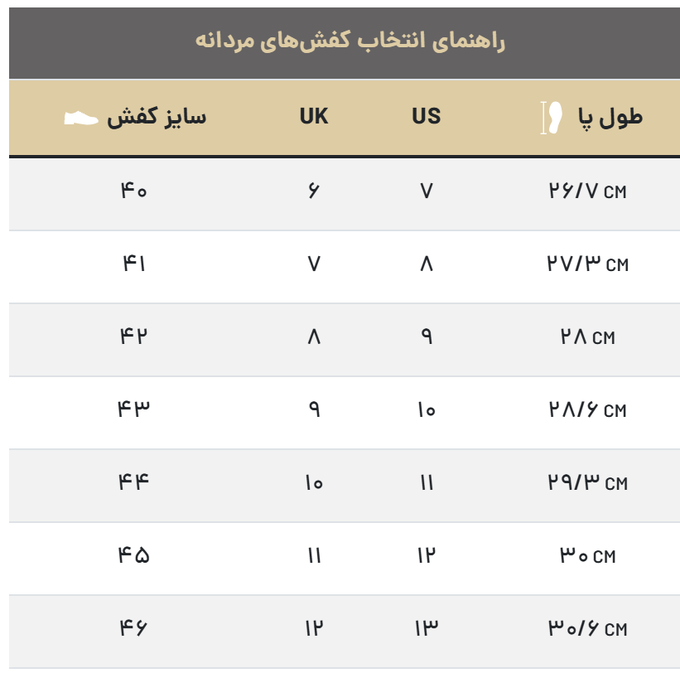 بوت مردانه اورِز