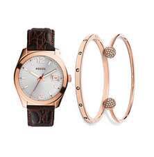 ساعت مچی آنالوگ قهوه ای ساعت مچی آنالوگ زنانه فسیل