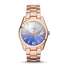 ساعت مچی آنالوگ رزگلد ساعت مچی آنالوگ زنانه فسیل