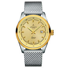 ساعت مچی عقربه ای نقره ای ساعت مچی عقربه ای مردانه آتلانتیک