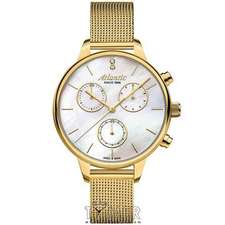ساعت مچی عقربه ای طلایی ساعت مچی عقربه ای زنانه آتلانتیک