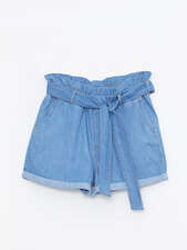 شلوارک آبی شلوارک زنانه ال سی وایکیکی