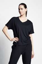 تی شرت آستین کوتاه سیاه تی شرت آستین کوتاه زنانه لسکون