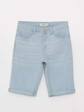 شلوارک آبی شلوارک زنانه ال سی وایکیکی