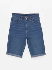 شلوارک آبی شلوارک زنانه ال سی وایکیکی