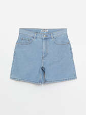 شلوارک آبی شلوارک زنانه ال سی وایکیکی