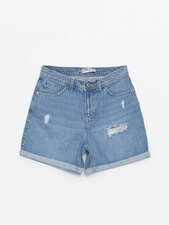 شلوارک آبی شلوارک زنانه ال سی وایکیکی