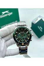 ساعت مچی عقربه ای نقره ای ساعت مچی عقربه ای مردانه اسلازنگر