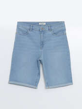 شلوارک آبی شلوارک زنانه ال سی وایکیکی