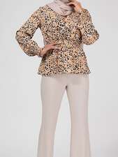 بلوز کرم بلوز زنانه بُـرنُس