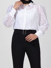 شومیز سفید شومیز زنانه بُـرنُس