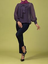 بلوز بنفش بلوز زنانه بُـرنُس