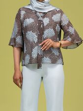 بلوز آبی بلوز زنانه بُـرنُس