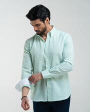 پیراهن آستین بلند سبز پیراهن آستین بلند مردانه ام کی کالکشن