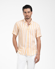 پیراهن آستین کوتاه کرم پیراهن آستین کوتاه مردانه ام کی کالکشن