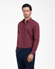 پیراهن آستین بلند زرشکی پیراهن آستین بلند مردانه ام کی کالکشن