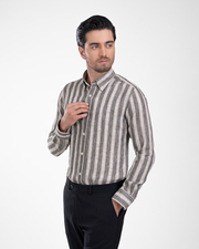 پیراهن آستین بلند طوسی پیراهن آستین بلند مردانه ام کی کالکشن