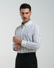 پیراهن آستین بلند قهوه ای پیراهن آستین بلند مردانه ام کی کالکشن