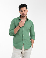 پیراهن آستین بلند سبز پیراهن آستین بلند مردانه ام کی کالکشن