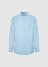 پیراهن آستین بلند آبی پیراهن آستین بلند مردانه پ پ جینز