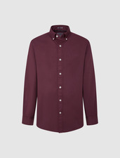 پیراهن آستین بلند زرشکی پیراهن آستین بلند مردانه پ پ جینز