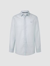 پیراهن آستین بلند آبی پیراهن آستین بلند مردانه پ پ جینز